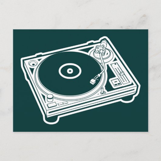 Oude Platenspeler Briefkaart (Voorkant)