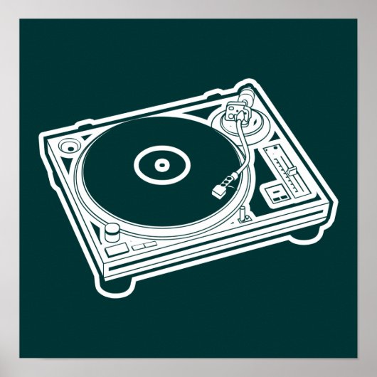 Oude Platenspeler Poster (Voorkant)