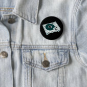 Oude Platenspeler Ronde Button 5,7 Cm (In situ)