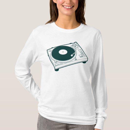 Oude Platenspeler T-shirt (Voorkant)