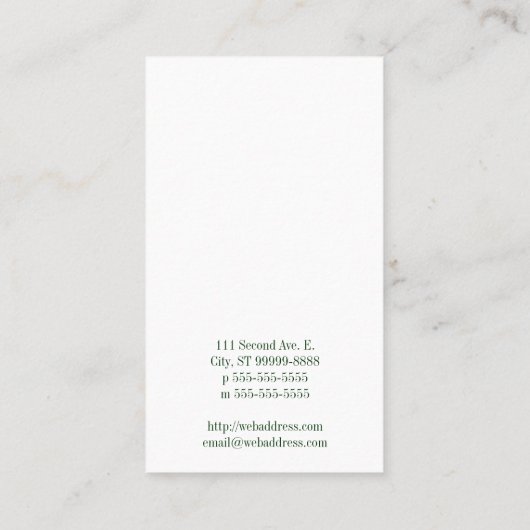 Oude Platenspeler Visitekaartje (Achterkant)