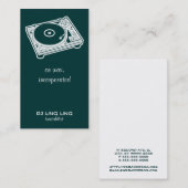 Oude Platenspeler Visitekaartje (Voorkant / Achterkant)