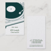 Oude Platenspeler Visitekaartje (Voorkant / Achterkant)