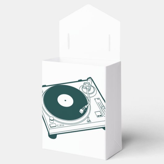 Oude Platenspeler voor schoolwas (Vinyl) Bedankdoosjes (Geopend)