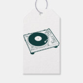 Oude Platenspeler voor schoolwas (Vinyl) Cadeaulabel (Voorkant)
