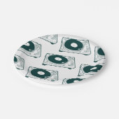 Oude Platenspeler voor schoolwas (Vinyl) Papieren Bordje (Gekanteld)