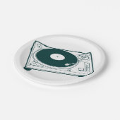 Oude Platenspeler voor schoolwas (Vinyl) Papieren Bordje (Gekanteld)