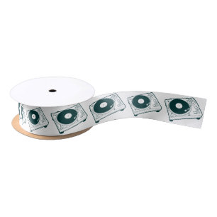 Oude Platenspeler voor schoolwas (Vinyl) Satijnen Lint