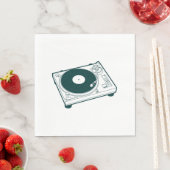 Oude Platenspeler voor schoolwas (Vinyl) Servet (Insitu)