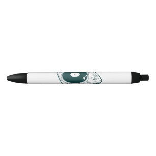 Oude Platenspeler voor schoolwas (Vinyl) Zwarte Inkt Pen