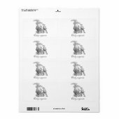 Oude plattelandskunst etiket (Full Sheet)