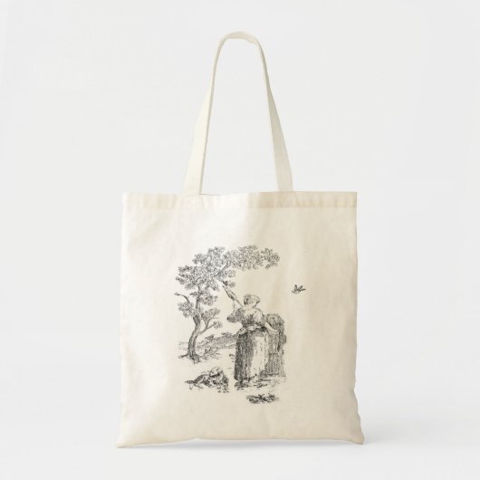 Oude plattelandskunst tote bag (Voorkant)