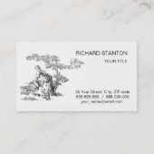 Oude plattelandskunst visitekaartje (Voorkant)