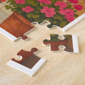 Oude plek en een klein meisje legpuzzel (Zijkant)