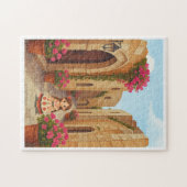 Oude plek en een klein meisje legpuzzel (Horizontaal)