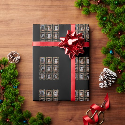 Oude poes Kerst Katten Kat Moeder Kat Vader  Cadeaupapier (Feestdagen Geschenken)