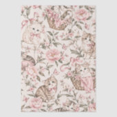 Oude poesjes & bloementuinpatroon tissuepapier (Voorkant)