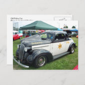 Oude Politiewagen Briefkaart (Voorkant / Achterkant)