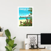 Oude Pompano Beach Florida Poster (Thuiskantoor)