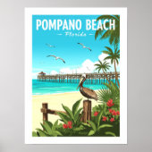 Oude Pompano Beach Florida Poster (Voorkant)