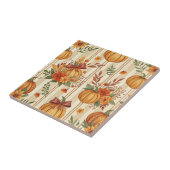 Oude pompoen en strik herfstpatroon (4) tegeltje (Zijkant)