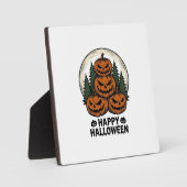 Oude Pompoen Halloween Jack O Lantern Bos Sh Fotoplaat (Voorkant)