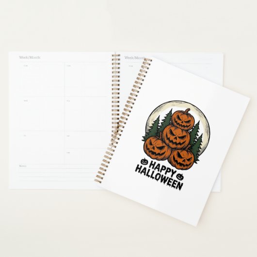 Oude Pompoen Halloween Jack O Lantern Bos Sh Planner (Display)