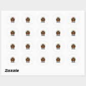 Oude Pompoen Halloween Jack O Lantern Bos Sh Ronde Sticker (Vel)