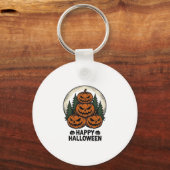 Oude Pompoen Halloween Jack O Lantern Bos Sh Sleutelhanger (Voorkant)