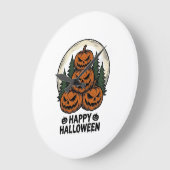 Oude Pompoen Halloween Jack O Lantern Bos Shirt Grote Klok (Hoek)