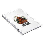 Oude Pompoen Halloween Jack O Lantern Bos Shirt Notitieboek (Rechterzijde)