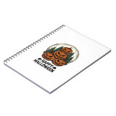 Oude Pompoen Halloween Jack O Lantern Bos Shirt Notitieboek (Linkerzijde)