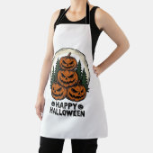 Oude Pompoen Halloween Jack O Lantern Bos Shirt Schort (Insitu)