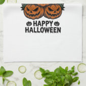 Oude Pompoen Halloween Jack O Lantern Bos Shirt Theedoek (Gevouwen)
