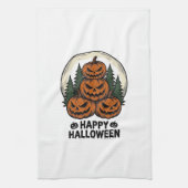 Oude Pompoen Halloween Jack O Lantern Bos Shirt Theedoek (Verticaal)