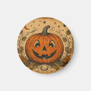 Oude pompoen Halloween-werpkussen Magneet