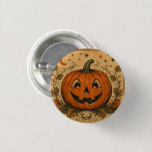 Oude pompoen Halloween-werpkussen Ronde Button 3,2 Cm (Voorkant /achterkant)