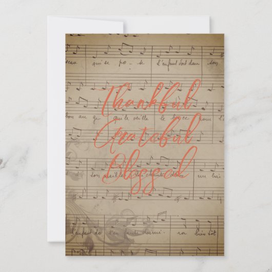  oude pompoen Pie Rustic Thanksgiving Kaart (Achterkant)