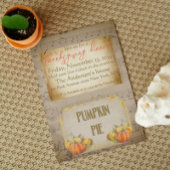  oude pompoen Pie Rustic Thanksgiving Kaart