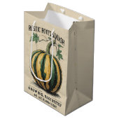 Oude Pompoen Rustieke Oogst Medium Cadeauzakje (Voorkant Gekanteld)