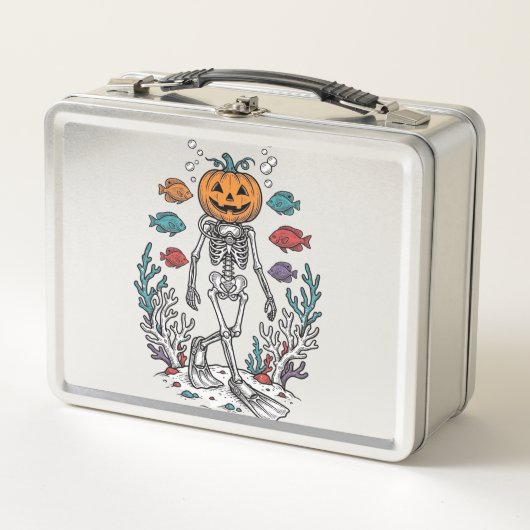 Oude Pompoen Skelet Duiker Halloween Vis Desi (Voorkant)