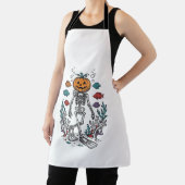 Oude Pompoen Skelet Duiker Halloween Vis Desi Schort (Insitu)
