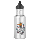 Oude Pompoen Skelet Duiker Halloween Vis Desi Waterfles (Links)