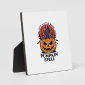 Oude Pompoen Spreuk Halloween Heks Hand Kunst_1 Fotoplaat (Voorkant)