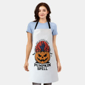 Oude Pompoen Spreuk Halloween Heks Hand Kunst_1 Schort (Gedragen)