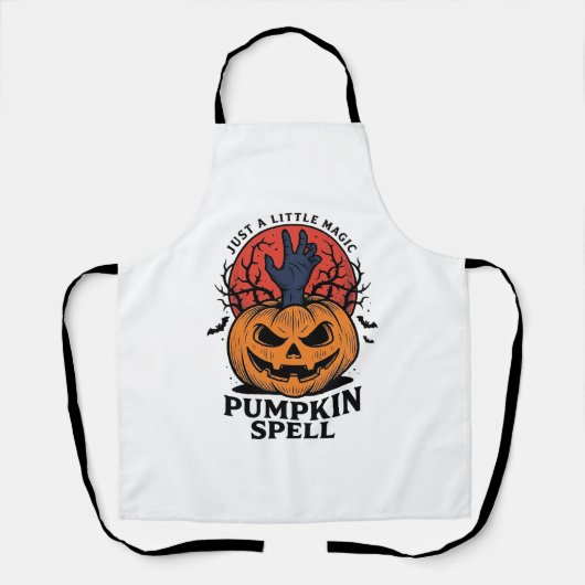 Oude Pompoen Spreuk Halloween Heks Hand Kunst_1 Schort (Voorkant)