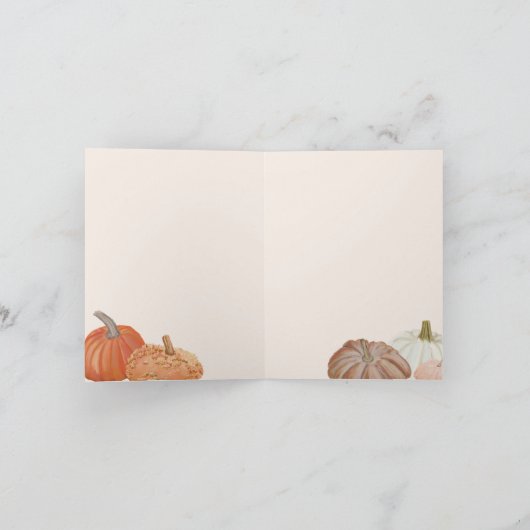 Oude Pompoenen Herfst Kaart (Binnen)