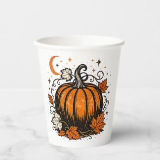 Oude Pompoenmok | Gezellige Halloween Herfst G Papieren Bekers