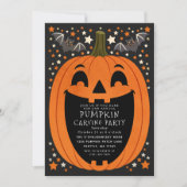 Oude Pompoensnijfeest Halloween Kaart (Voorkant)
