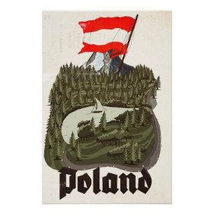 Oude Poolse Reisposter Perfect Poster